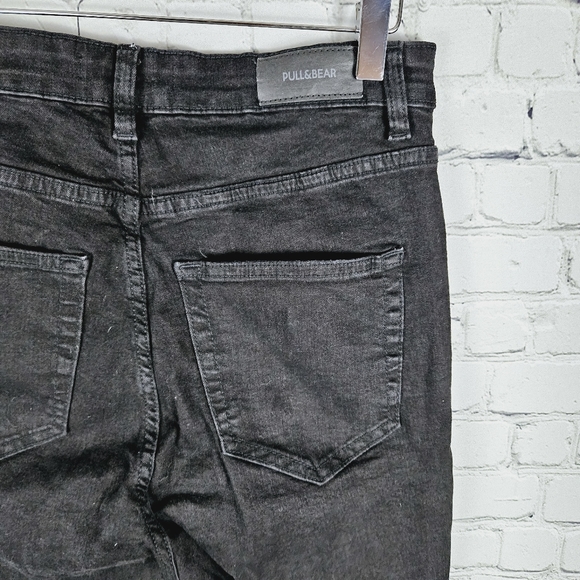 Pull&Bear Denim - PULL & BEAR | high rise skinny stretch raw/frayed hem jeans